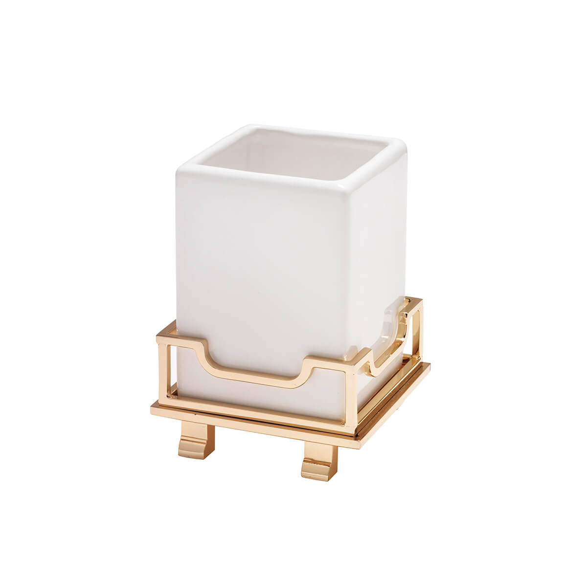 Portaspazzolino appoggio Opera con bicchiere ceramica