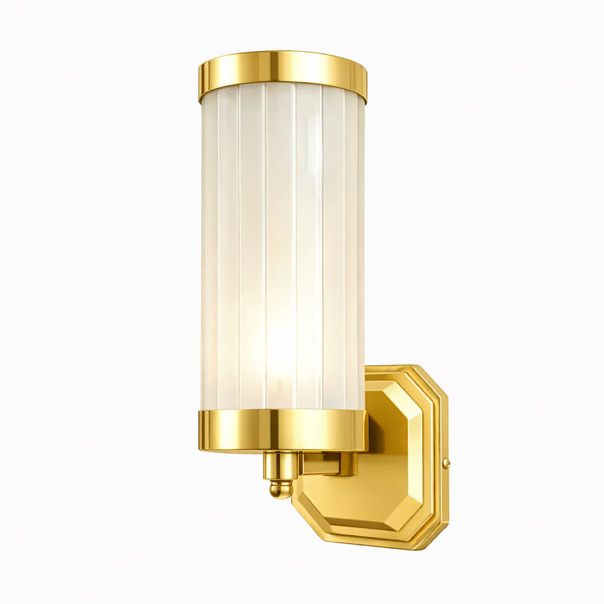 Portofino lampada in ottone con vetro rigato