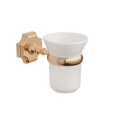 Portaspazzolino a muro Bell'Epoque con bicchiere ceramica