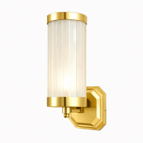 Portofino lampada in ottone con vetro rigato